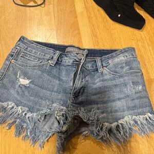 Just USA Distressed Blue Jean Shorts